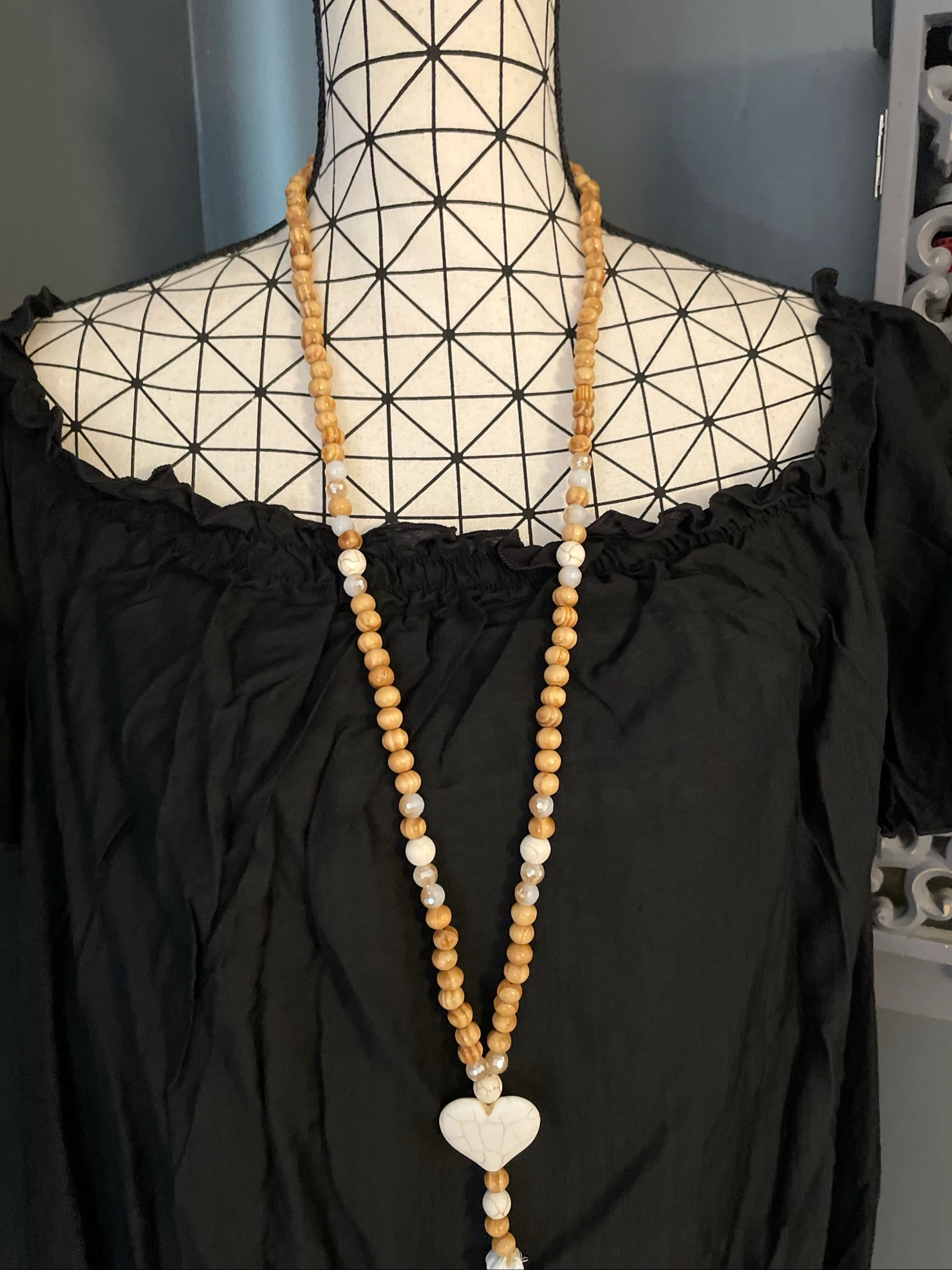 💖 vloeiende zwarte jurk met blote schouders, bohemien, grote maat 50, ruches mouwen 💖 – photo 3